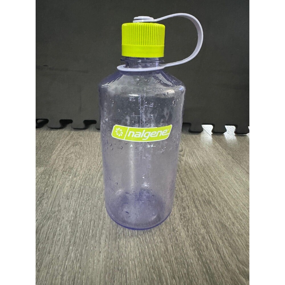 Nalgene 32oz/1000ml Water Bottle - Clear/Purple/Green cup
